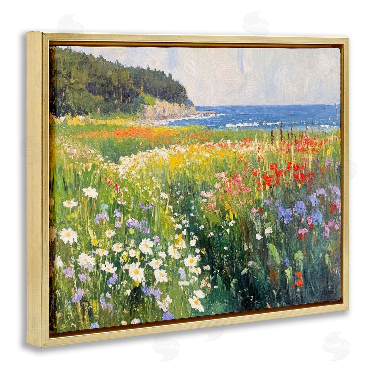 Petal Prints Design Vivid Wildflower Beach Canvas Wall Art Print