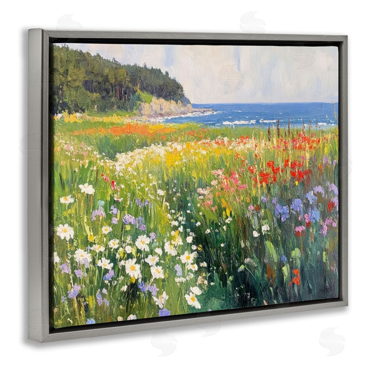 Petal Prints Design Vivid Wildflower Beach Canvas Wall Art Print
