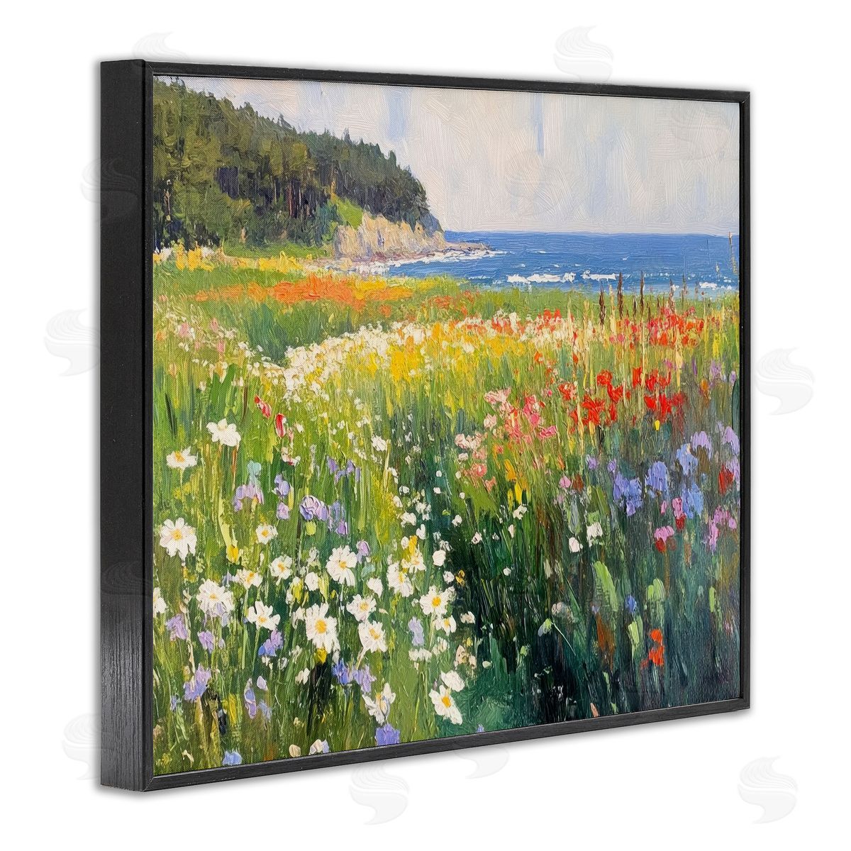 Petal Prints Design Vivid Wildflower Beach Canvas Wall Art Print