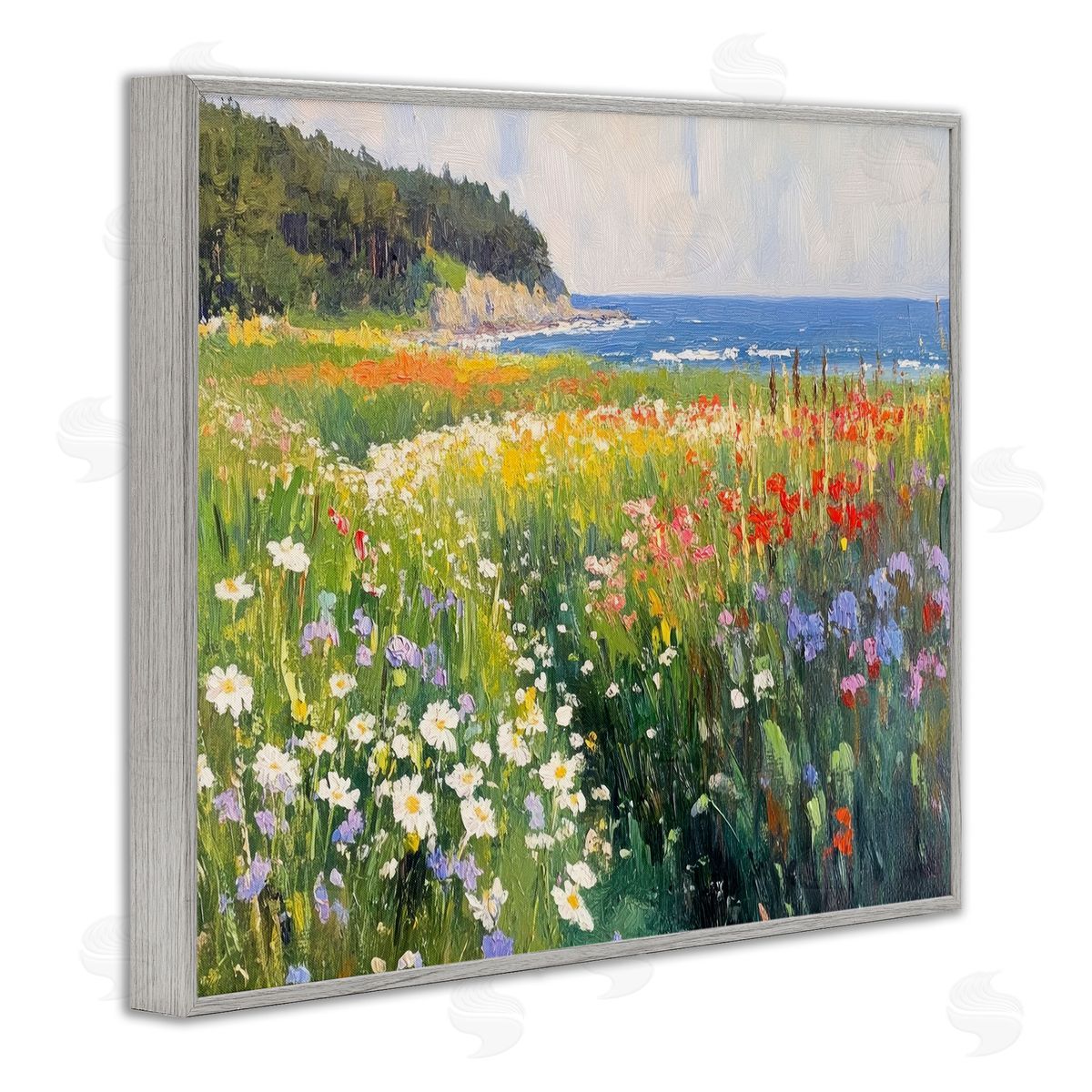 Petal Prints Design Vivid Wildflower Beach Canvas Wall Art Print
