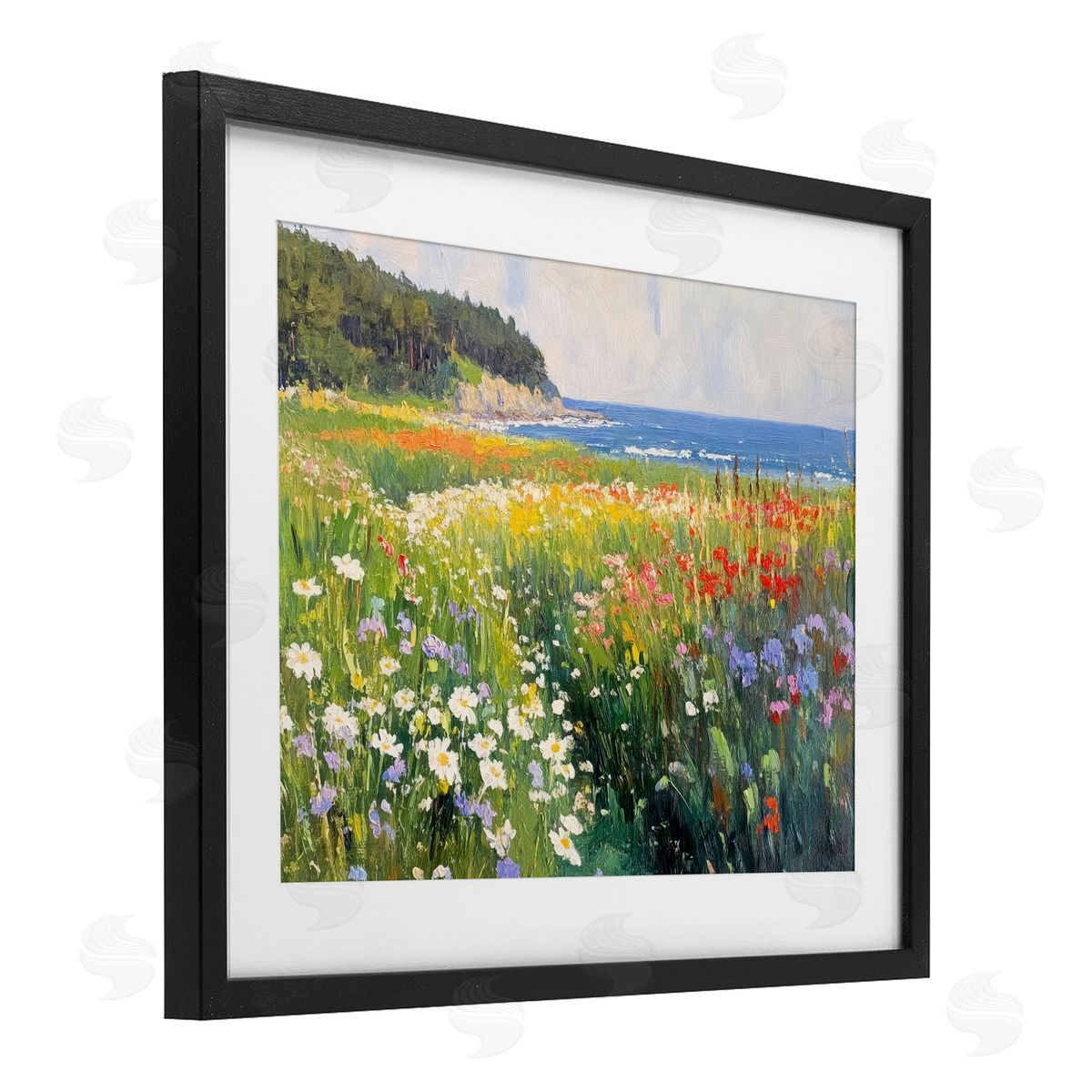 Petal Prints Design Vivid Wildflower Beach Canvas Wall Art Print