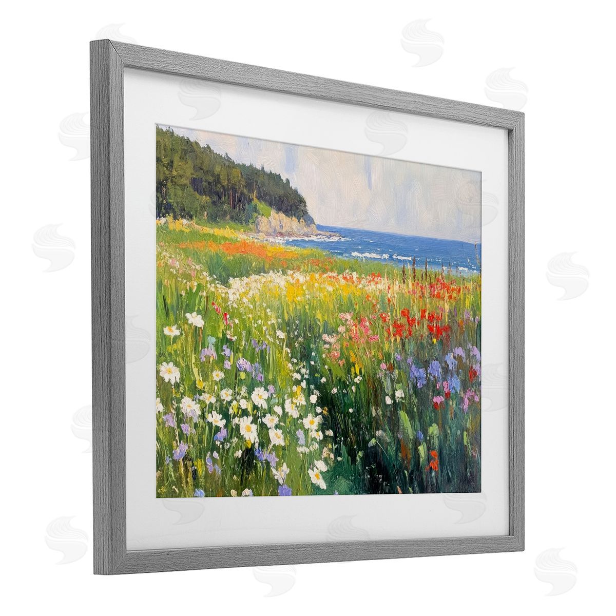 Petal Prints Design Vivid Wildflower Beach Canvas Wall Art Print