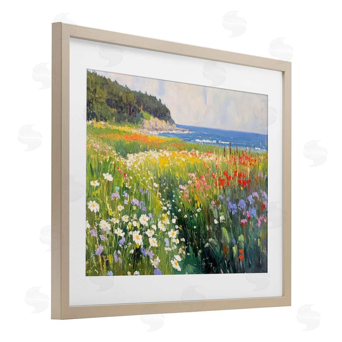 Petal Prints Design Vivid Wildflower Beach Canvas Wall Art Print