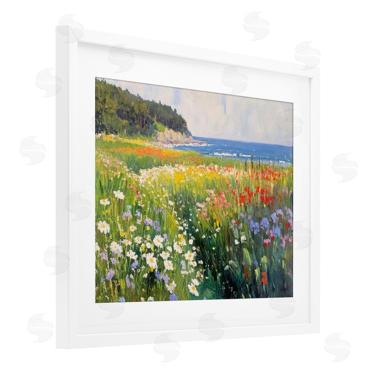 Petal Prints Design Vivid Wildflower Beach Canvas Wall Art Print