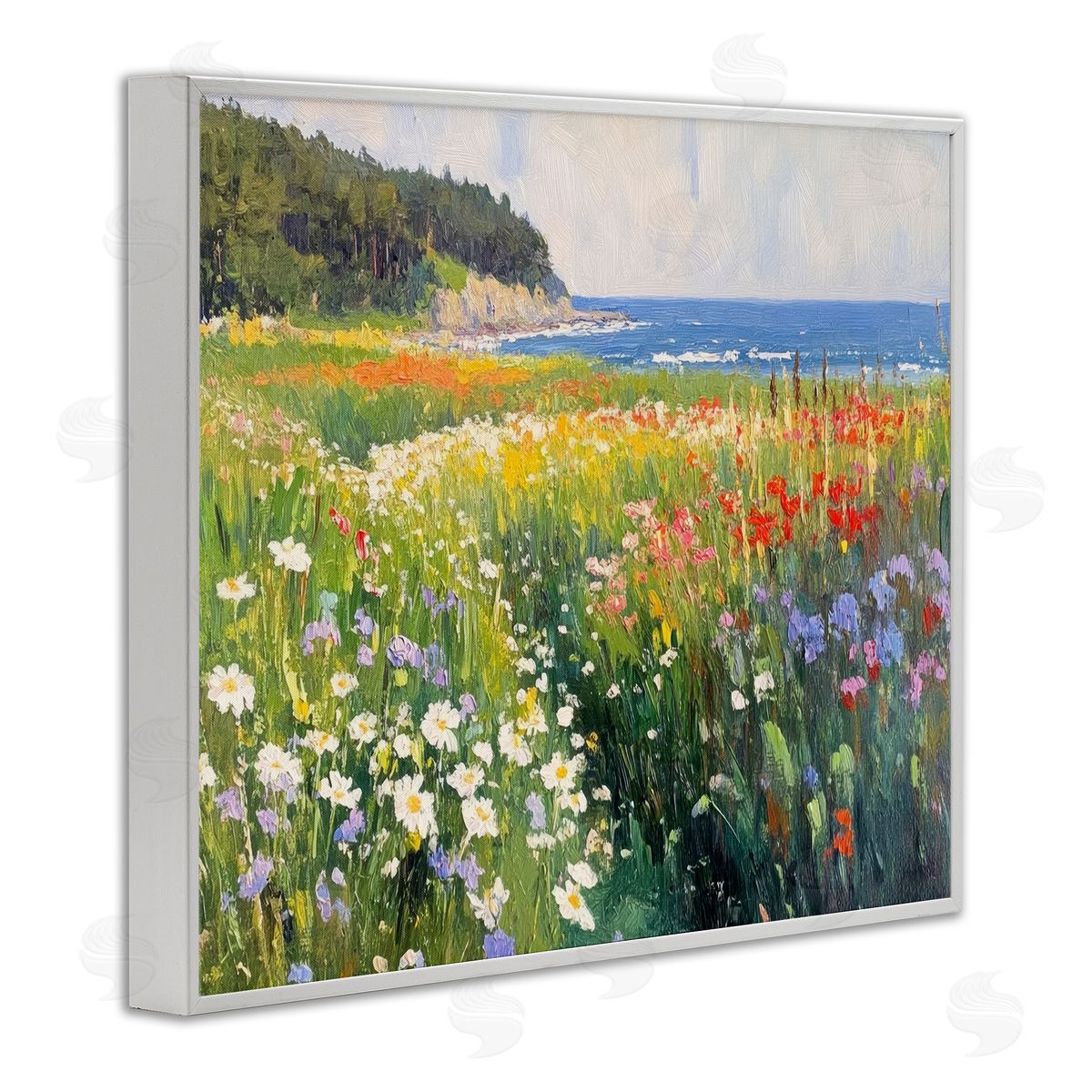 Petal Prints Design Vivid Wildflower Beach Canvas Wall Art Print