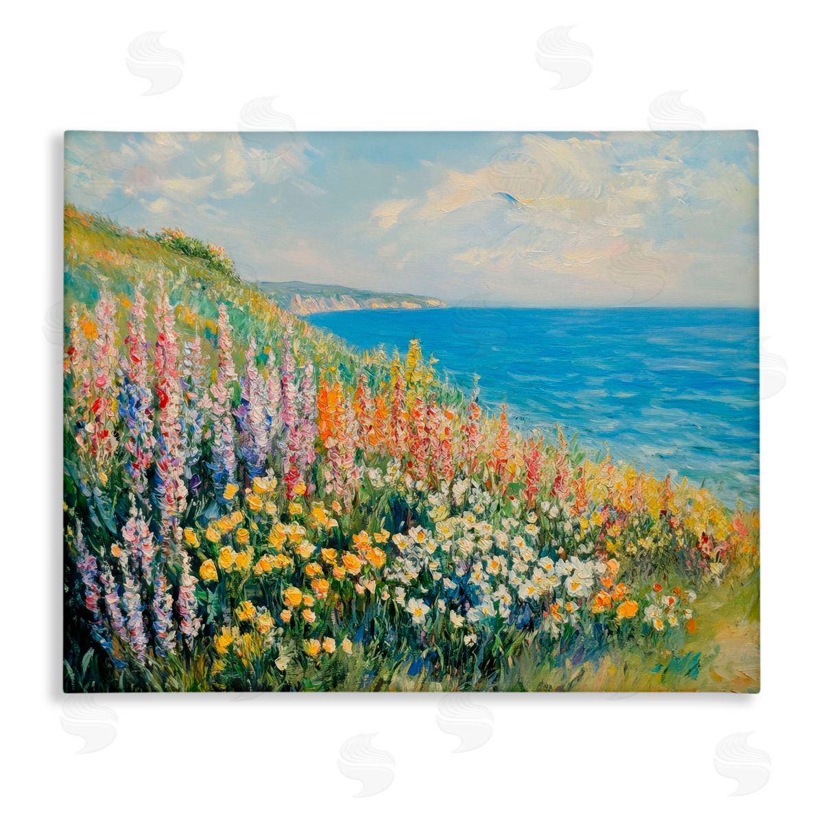 Petal Prints Design Coastal Hyacinth Garden Canvas Wall Art Print