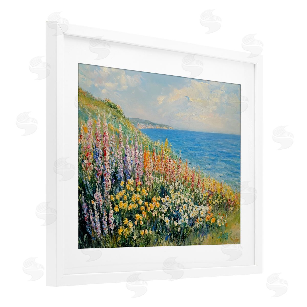 Petal Prints Design Coastal Hyacinth Garden Canvas Wall Art Print