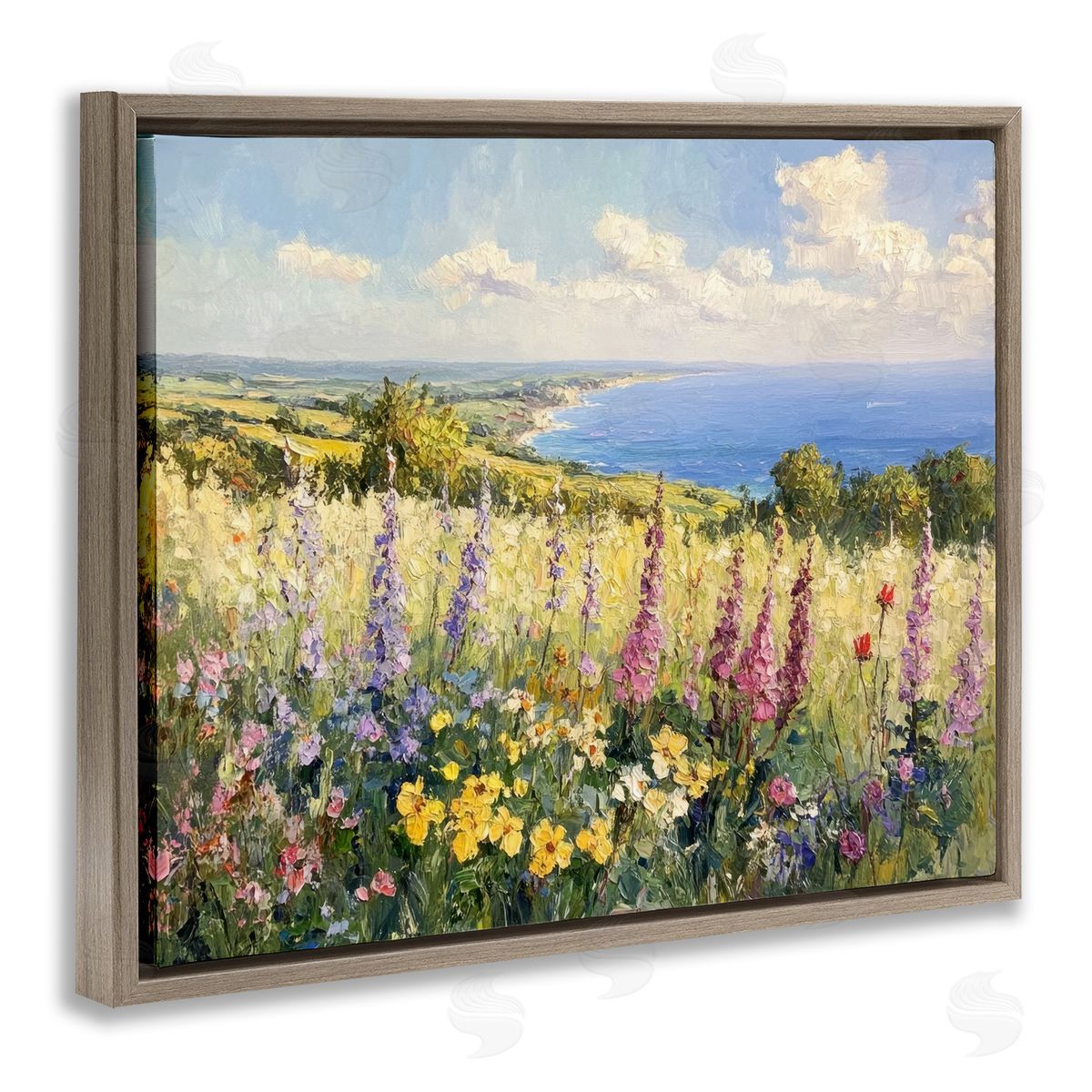 Petal Prints Design Pastel Hyacinth Seaside Garden Canvas Wall Art Print