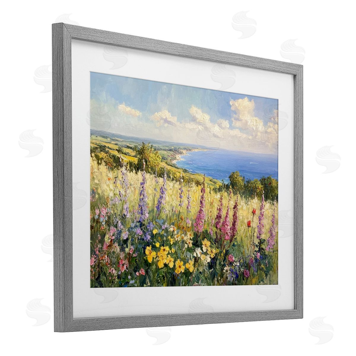 Petal Prints Design Pastel Hyacinth Seaside Garden Canvas Wall Art Print