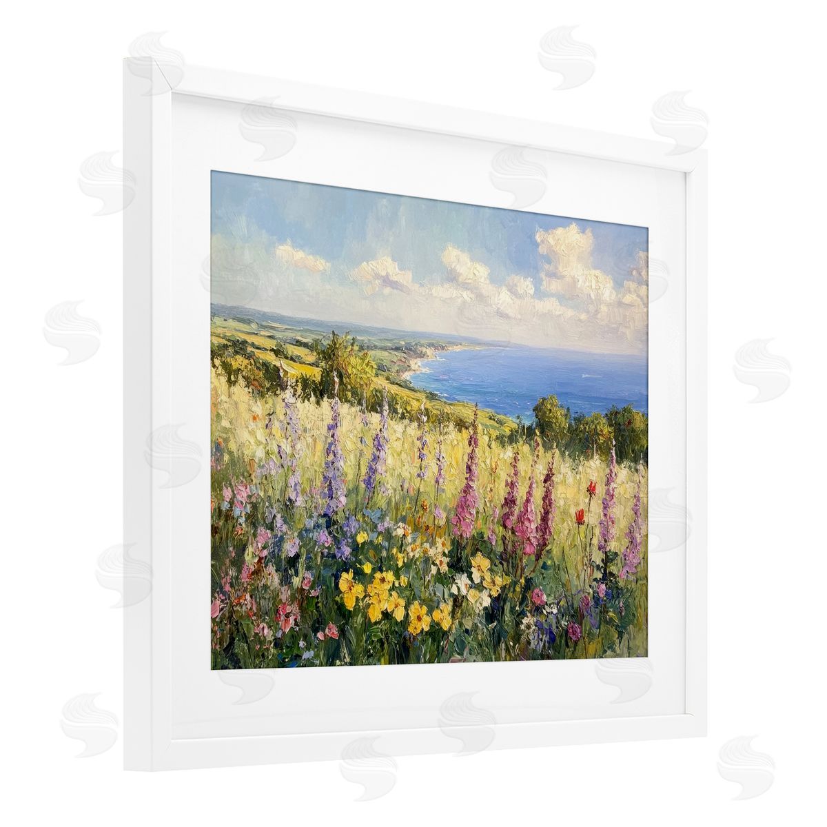 Petal Prints Design Pastel Hyacinth Seaside Garden Canvas Wall Art Print