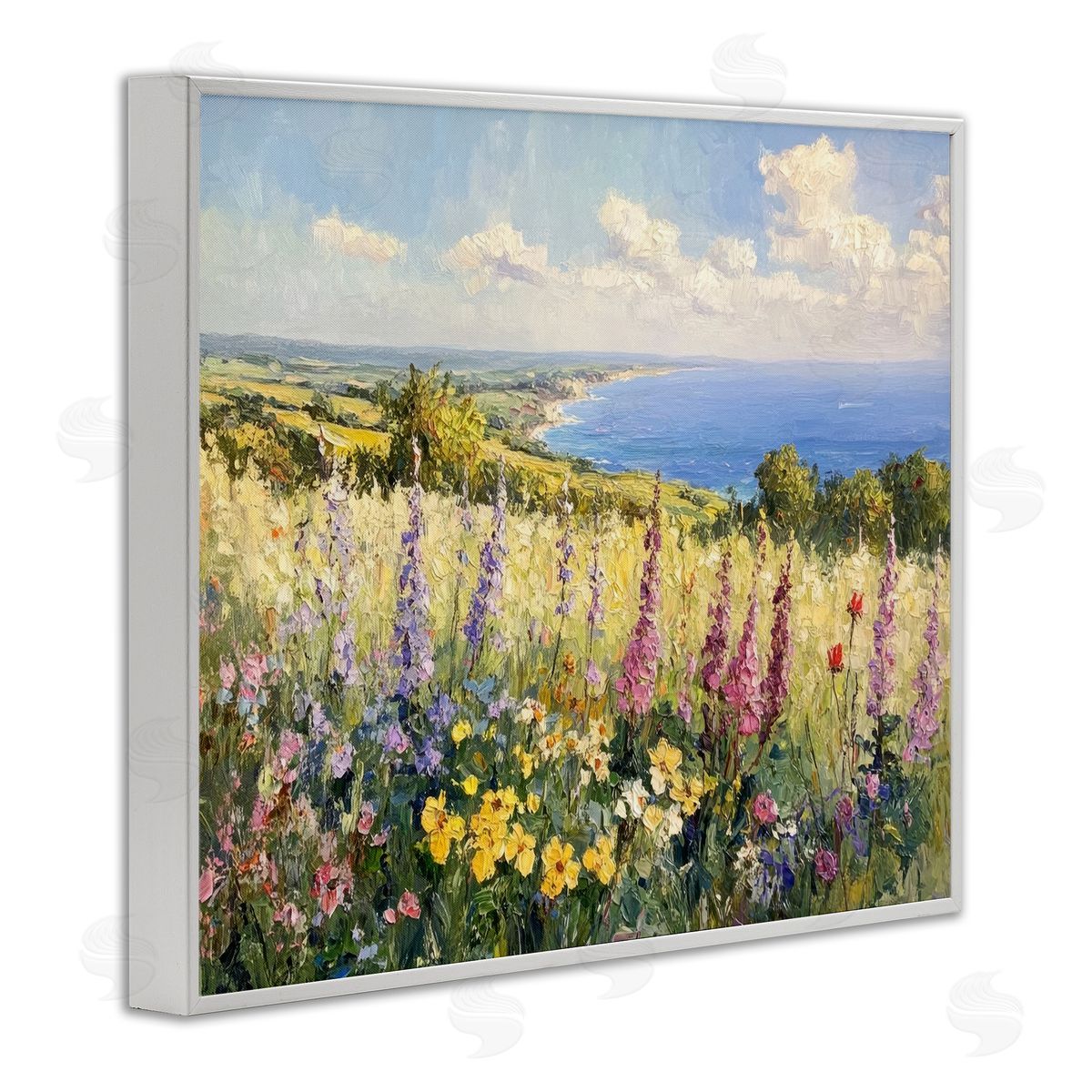 Petal Prints Design Pastel Hyacinth Seaside Garden Canvas Wall Art Print