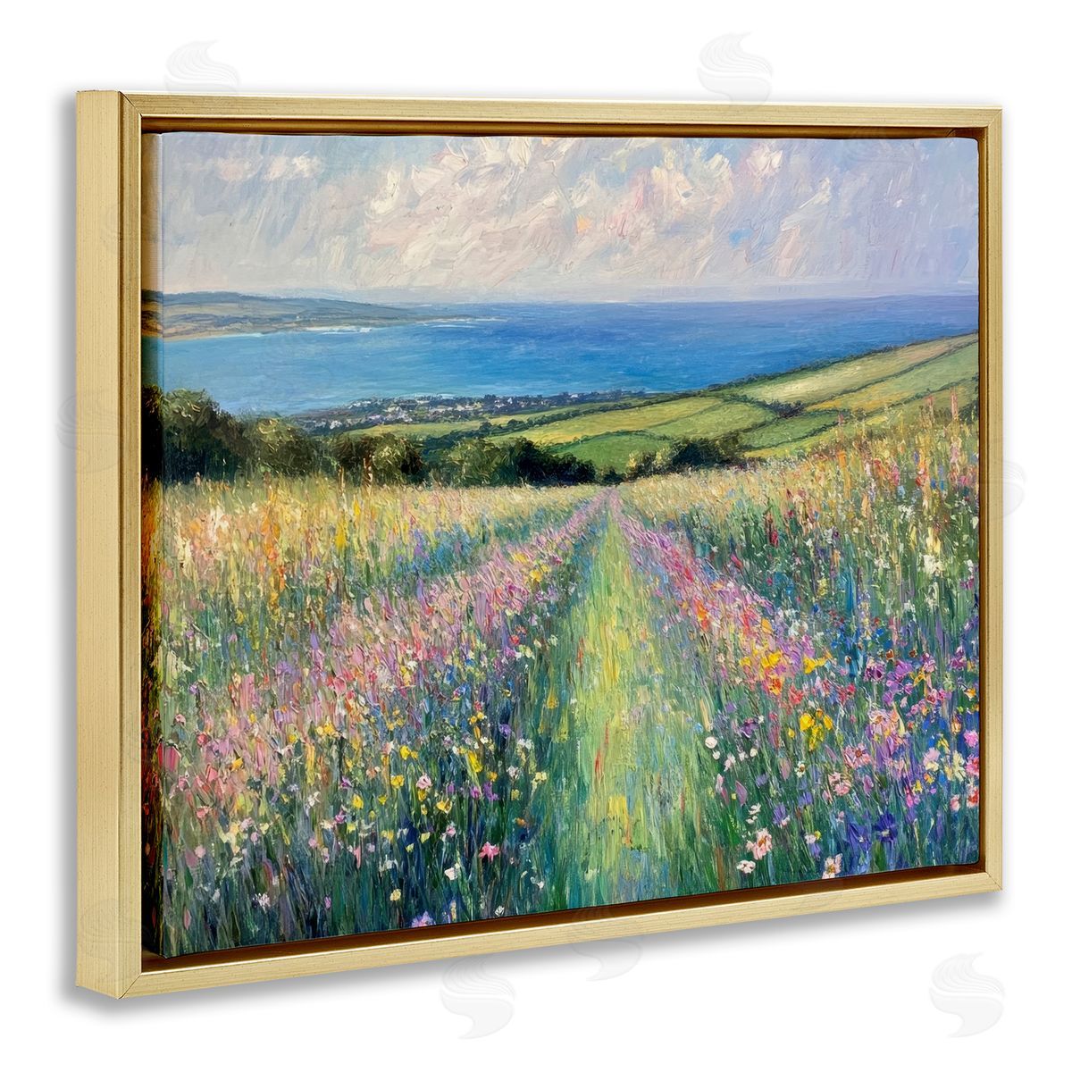 Petal Prints Design Impressionist Wildflower Hills Canvas Wall Art Print