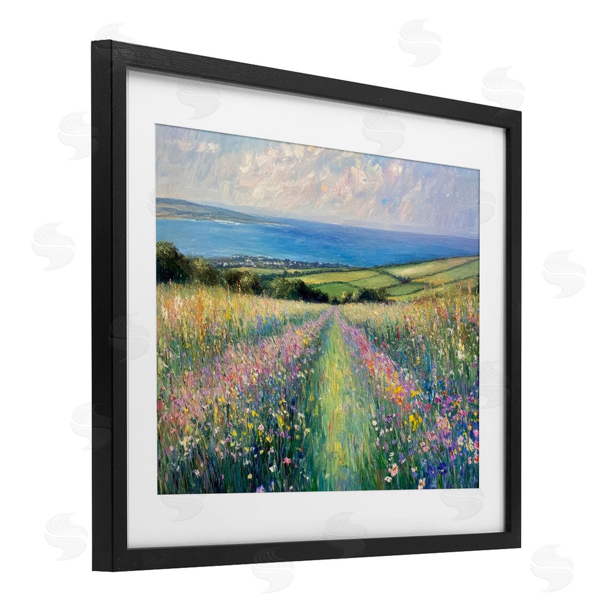 Petal Prints Design Impressionist Wildflower Hills Canvas Wall Art Print