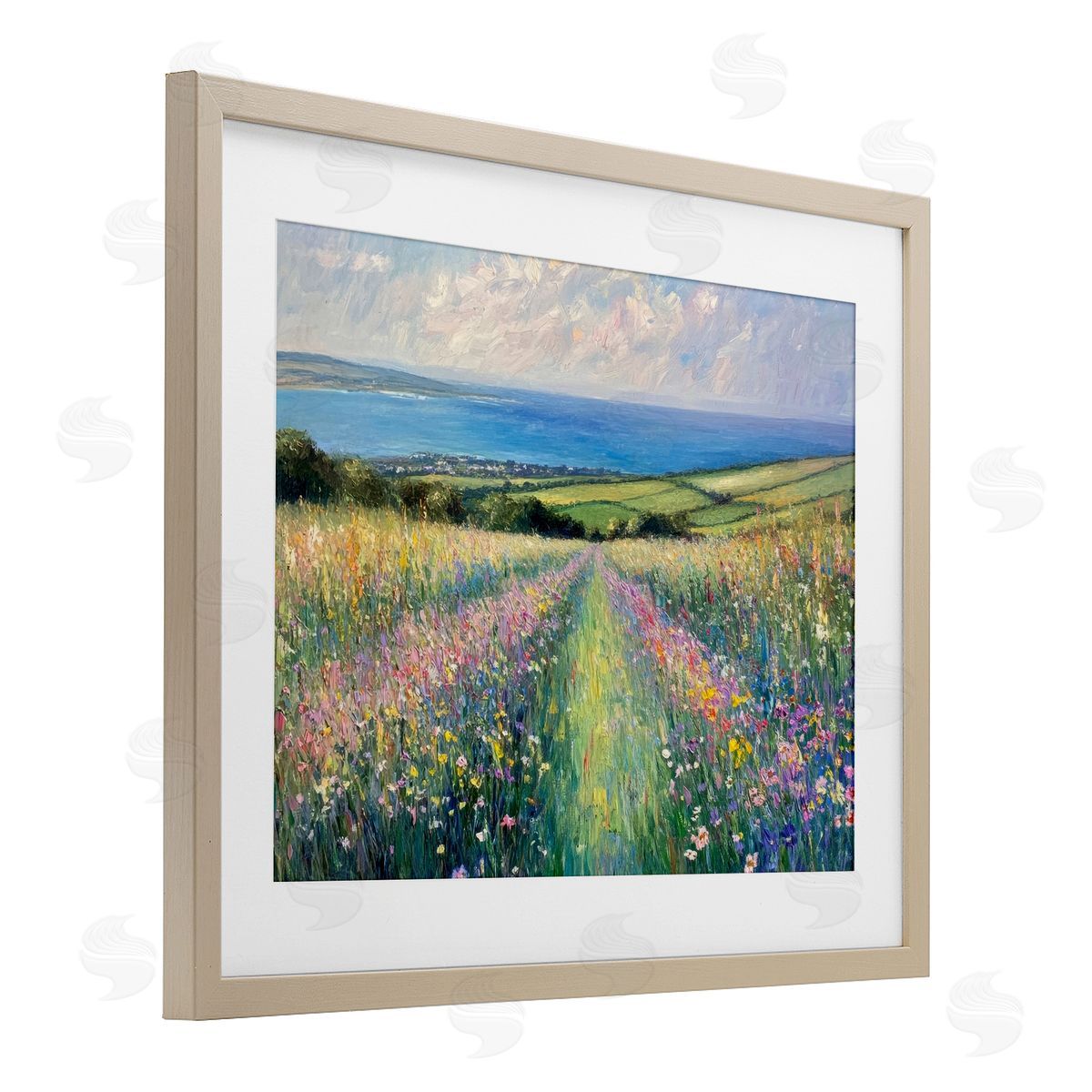 Petal Prints Design Impressionist Wildflower Hills Canvas Wall Art Print