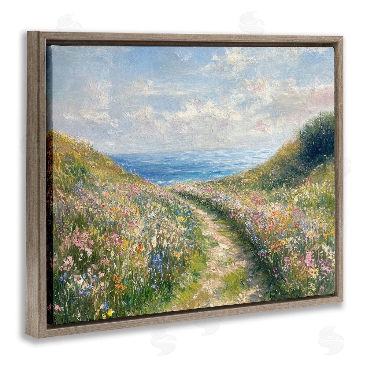 Petal Prints Design Well Worn Coastal Path Canvas Wall Art Print