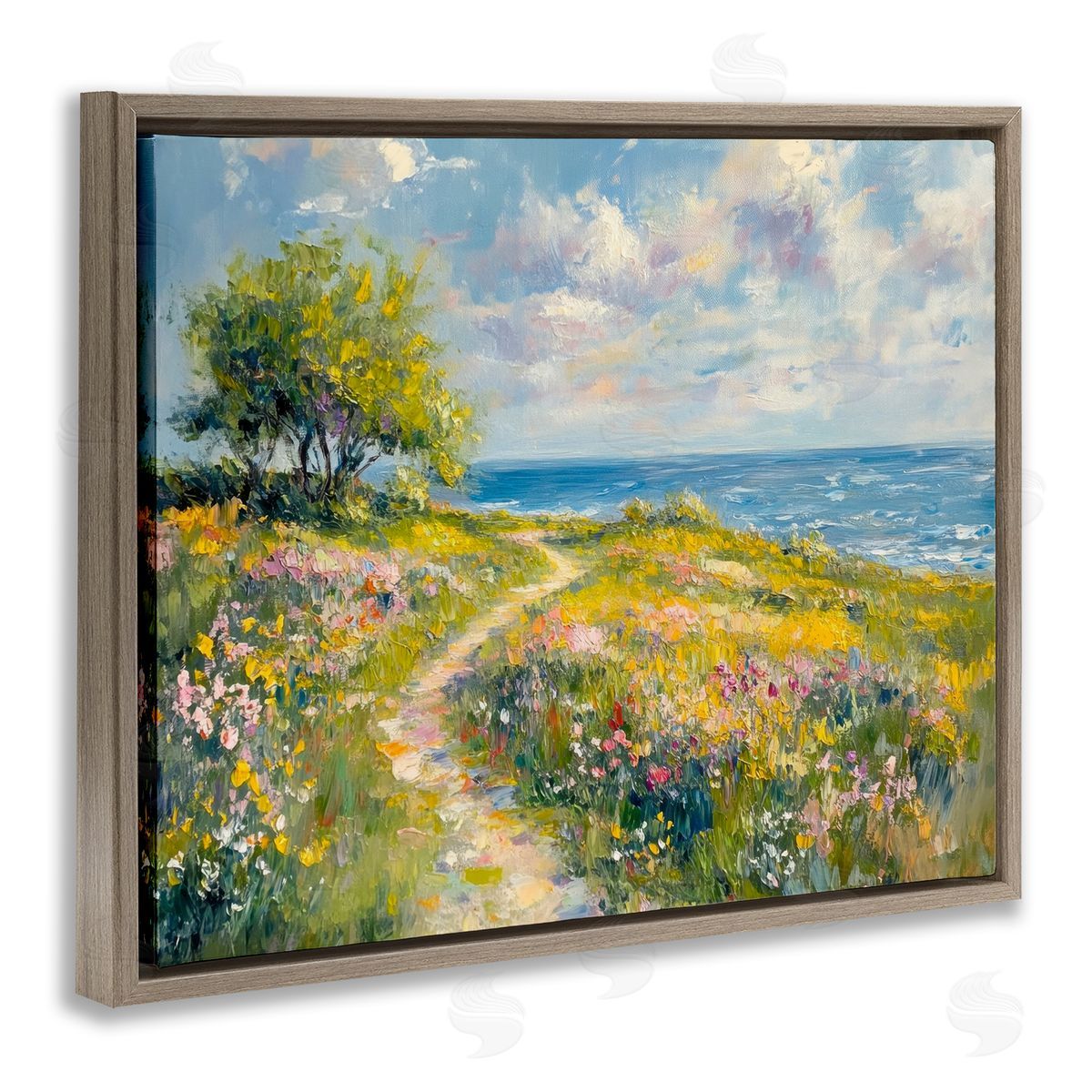 Petal Prints Design Colorful Coastal Path Canvas Wall Art Print