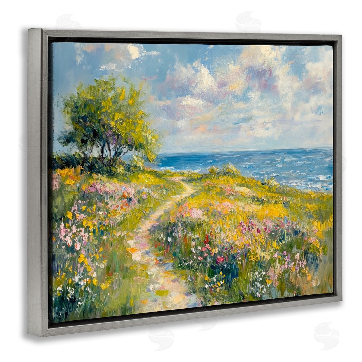 Petal Prints Design Colorful Coastal Path Canvas Wall Art Print