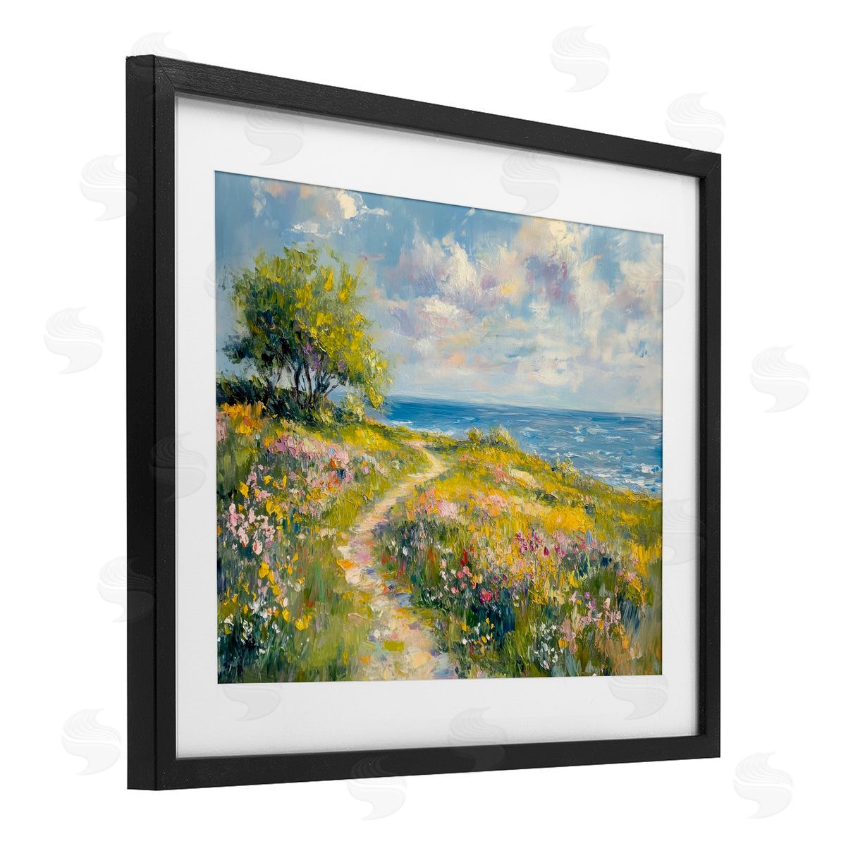 Petal Prints Design Colorful Coastal Path Canvas Wall Art Print