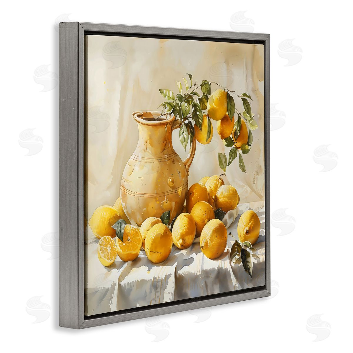 LSR Creative Studio Vintage Lemons and Pitcher Canvas Wall Art Print