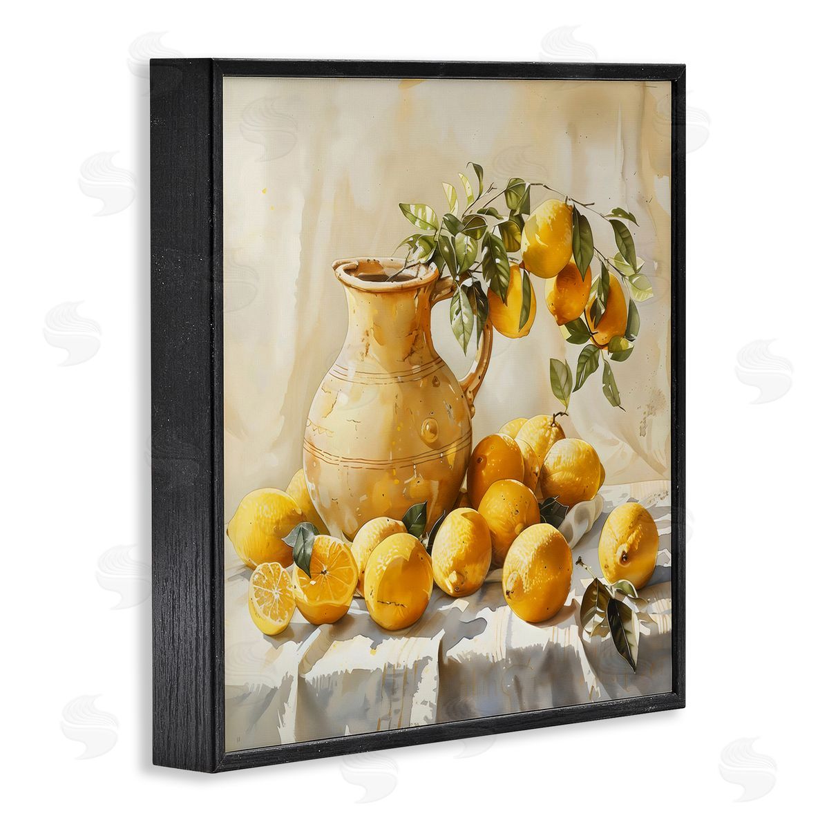 LSR Creative Studio Vintage Lemons and Pitcher Canvas Wall Art Print