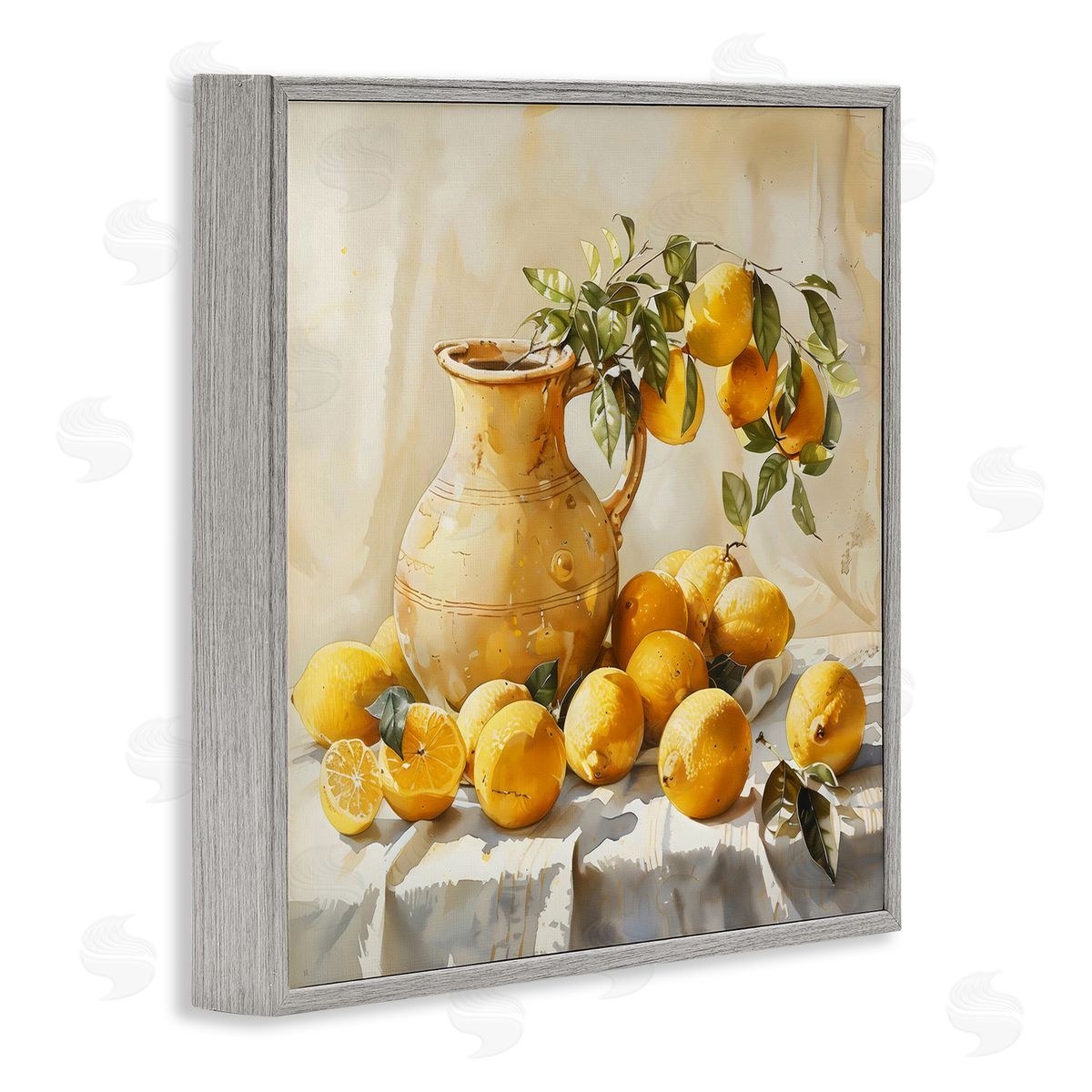 LSR Creative Studio Vintage Lemons and Pitcher Canvas Wall Art Print