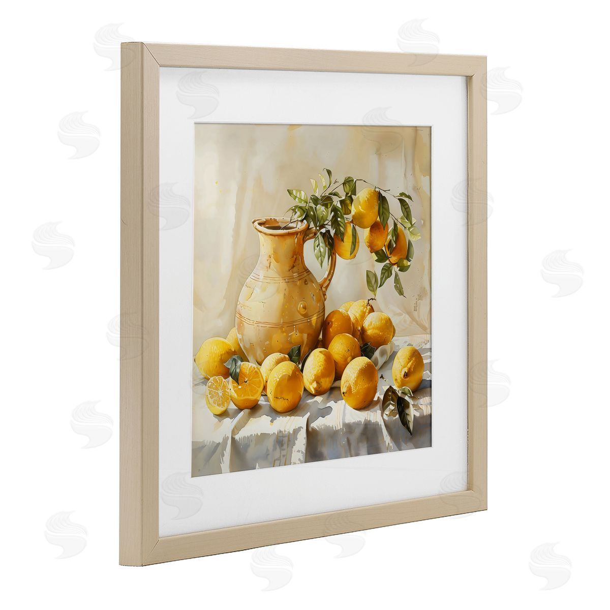 LSR Creative Studio Vintage Lemons and Pitcher Canvas Wall Art Print