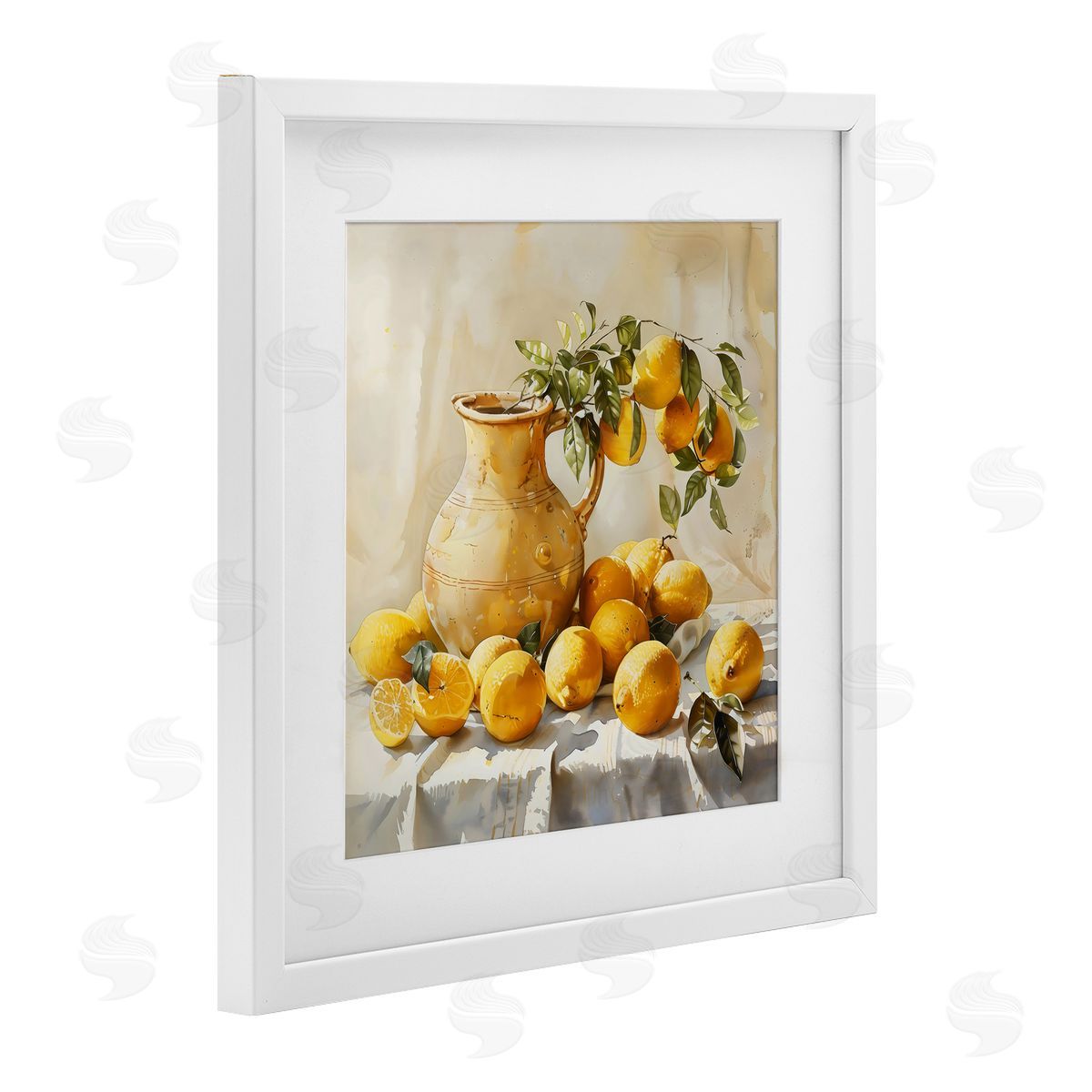 LSR Creative Studio Vintage Lemons and Pitcher Canvas Wall Art Print