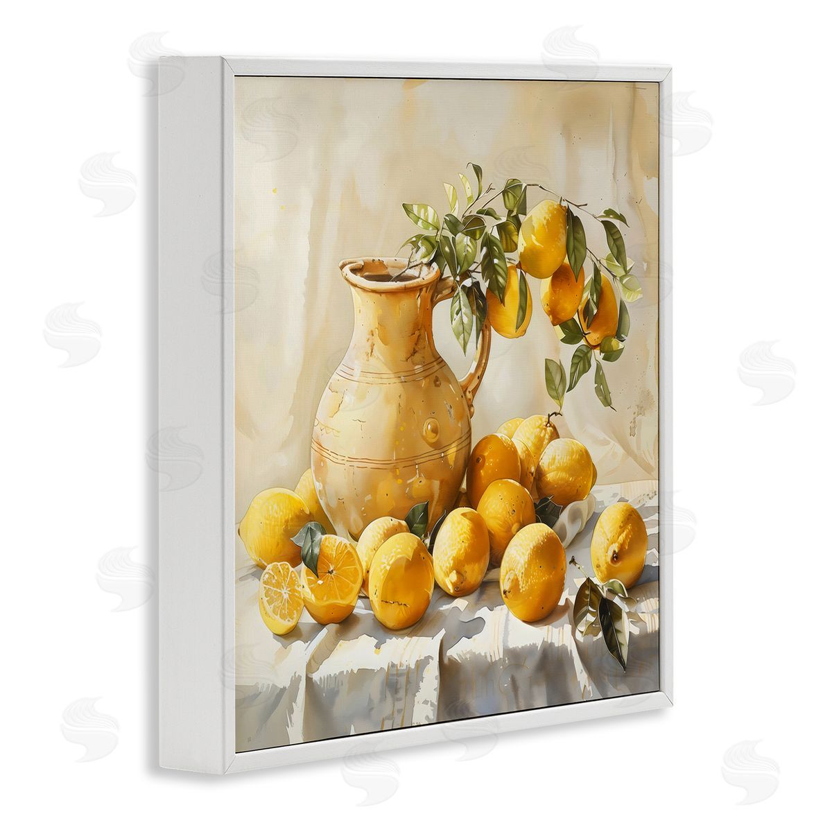 LSR Creative Studio Vintage Lemons and Pitcher Canvas Wall Art Print