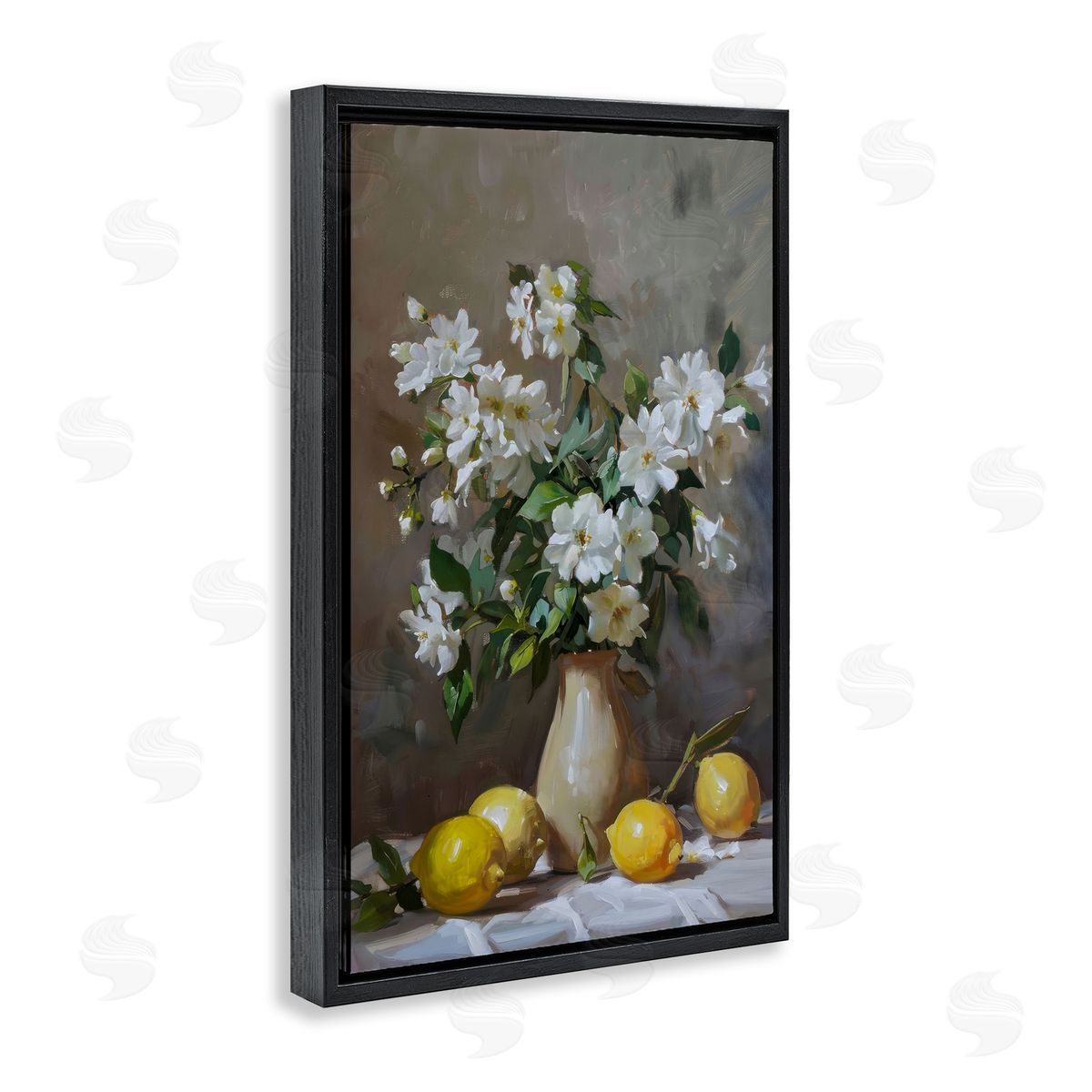 LSR Design Studio Floral Lemons Still Life Canvas Wall Art Print