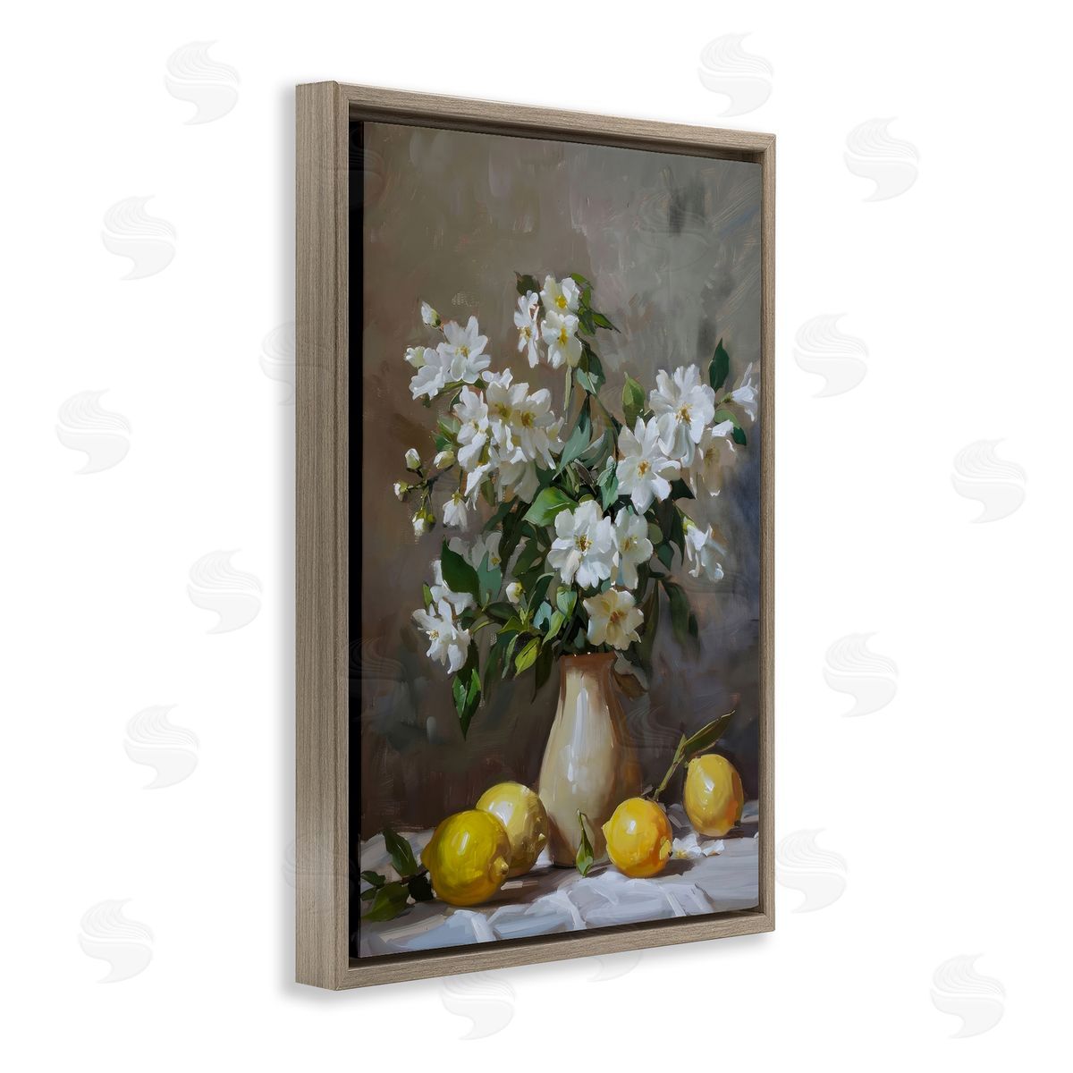 LSR Design Studio Floral Lemons Still Life Canvas Wall Art Print