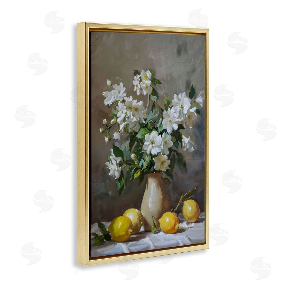 LSR Design Studio Floral Lemons Still Life Canvas Wall Art Print
