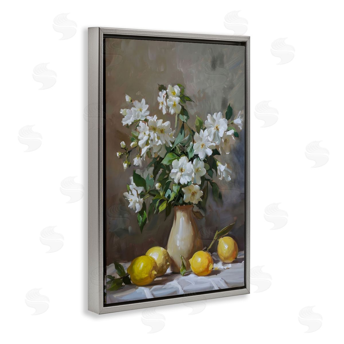 LSR Design Studio Floral Lemons Still Life Canvas Wall Art Print