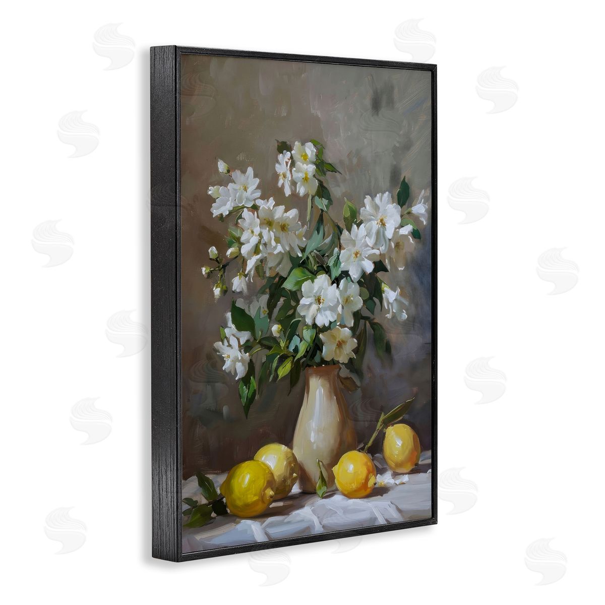 LSR Design Studio Floral Lemons Still Life Canvas Wall Art Print