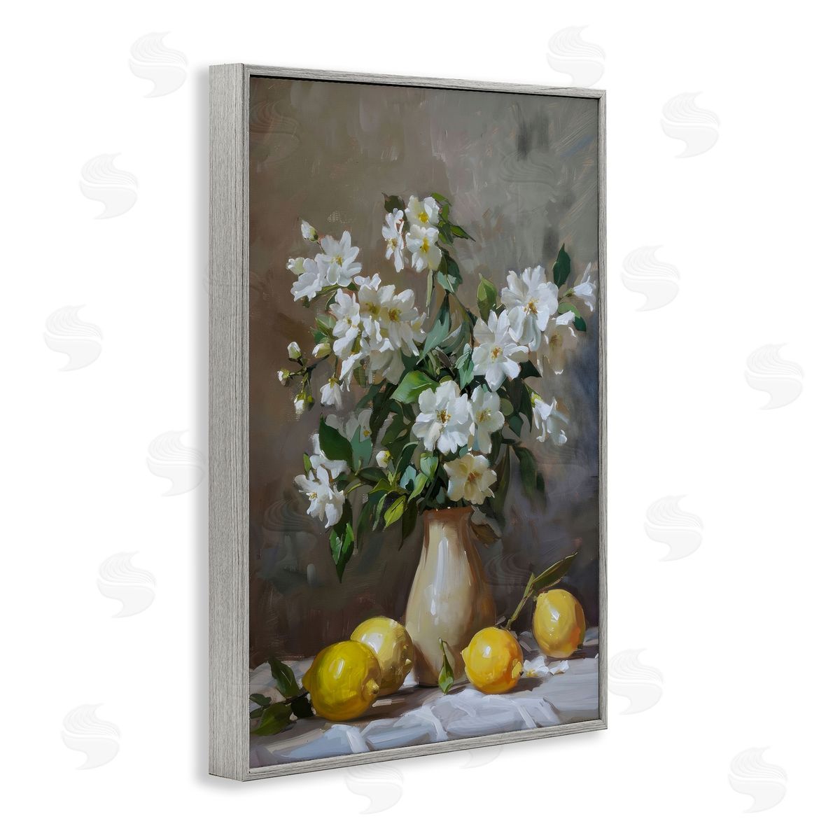 LSR Design Studio Floral Lemons Still Life Canvas Wall Art Print
