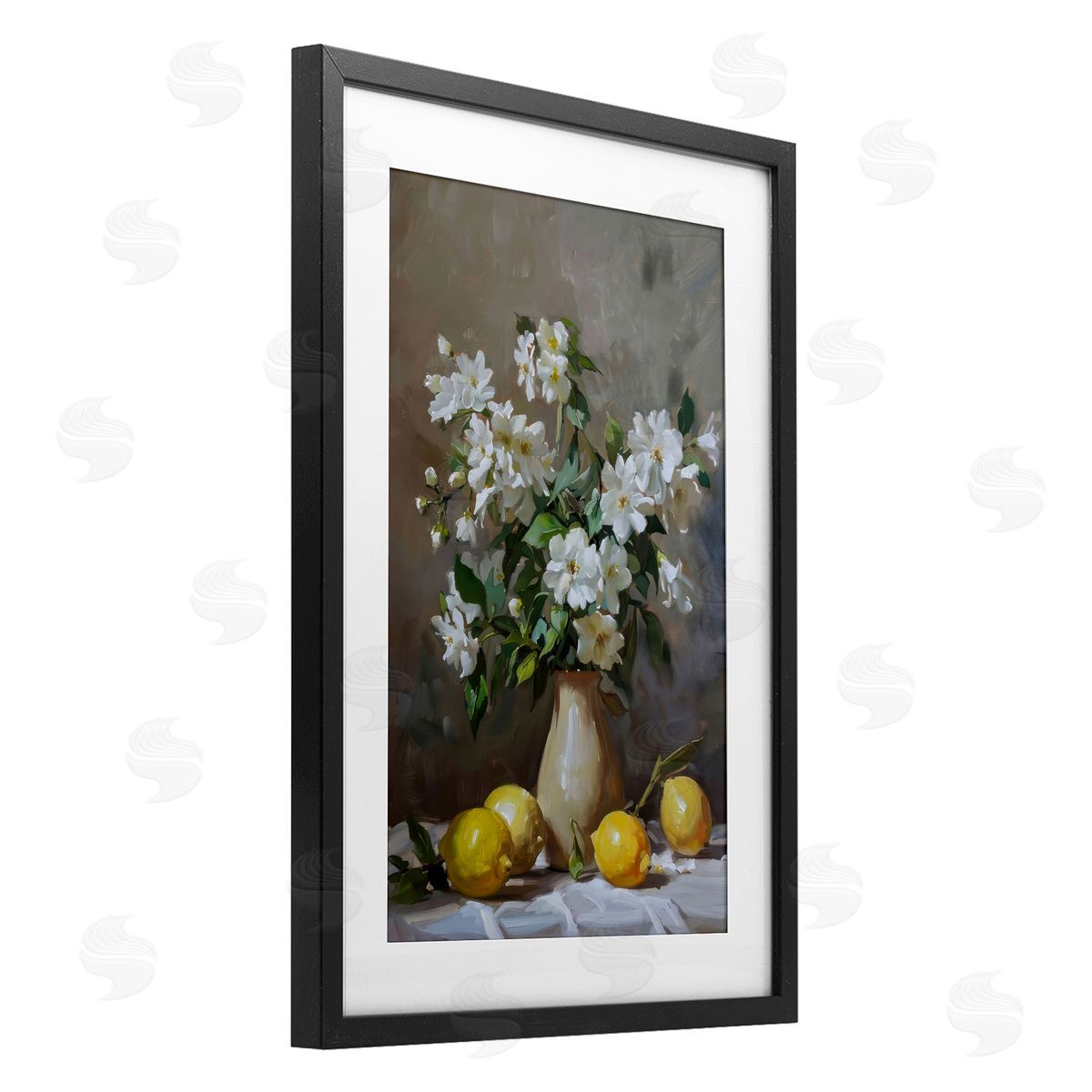 LSR Design Studio Floral Lemons Still Life Canvas Wall Art Print