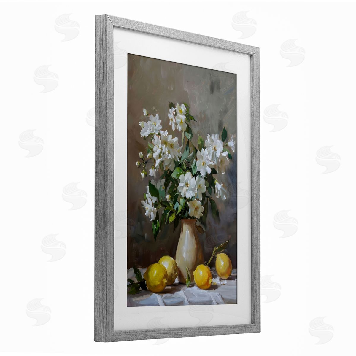 LSR Design Studio Floral Lemons Still Life Canvas Wall Art Print