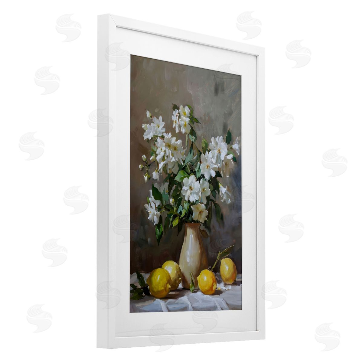 LSR Design Studio Floral Lemons Still Life Canvas Wall Art Print