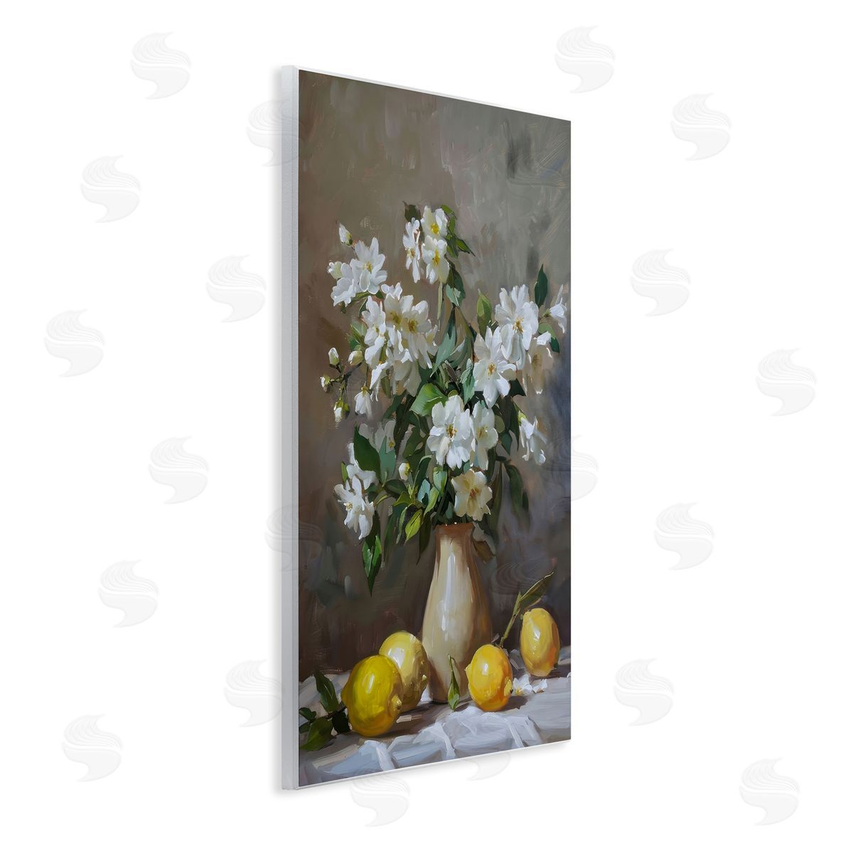 LSR Design Studio Floral Lemons Still Life Canvas Wall Art Print