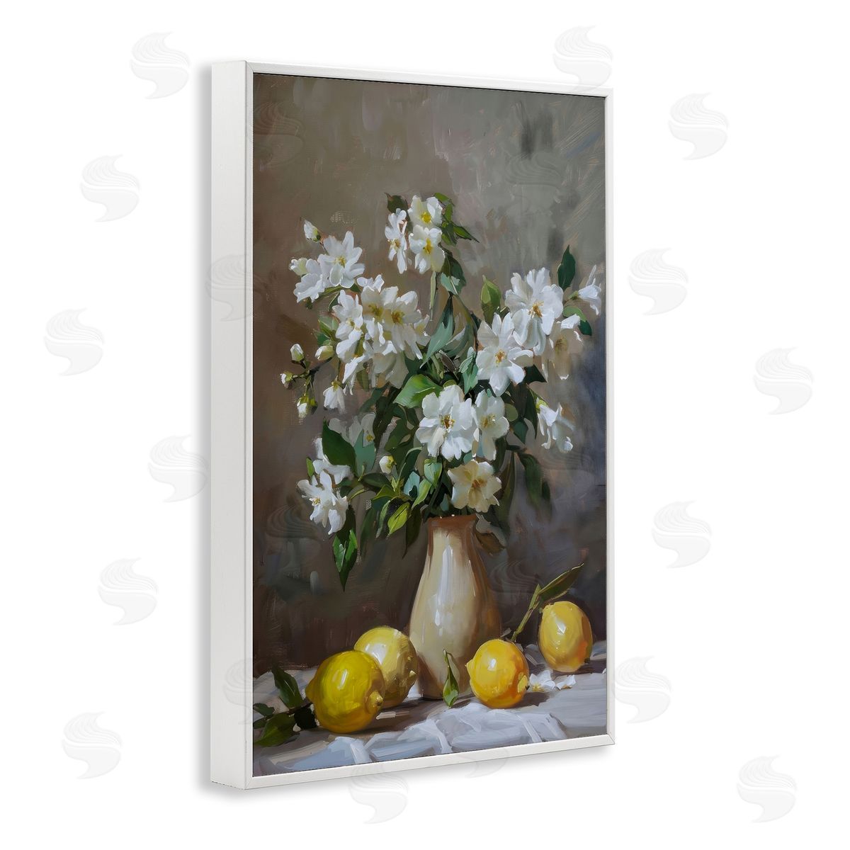 LSR Design Studio Floral Lemons Still Life Canvas Wall Art Print