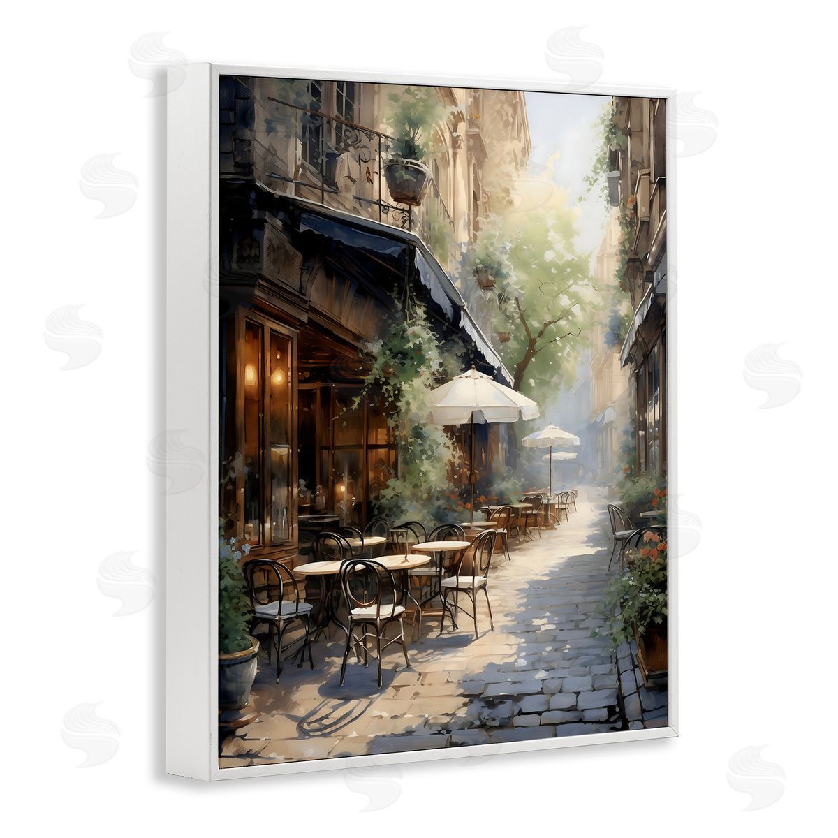 LSR Creative Studio Cafe In Paris Alleyway Canvas Wall Art Print