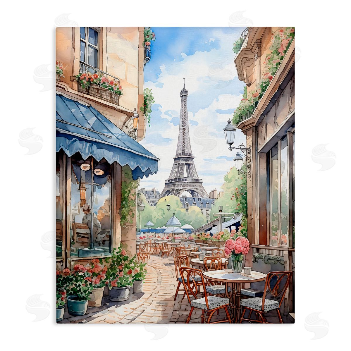 LSR Creative Studio Eiffel Tower City View Canvas Wall Art Print