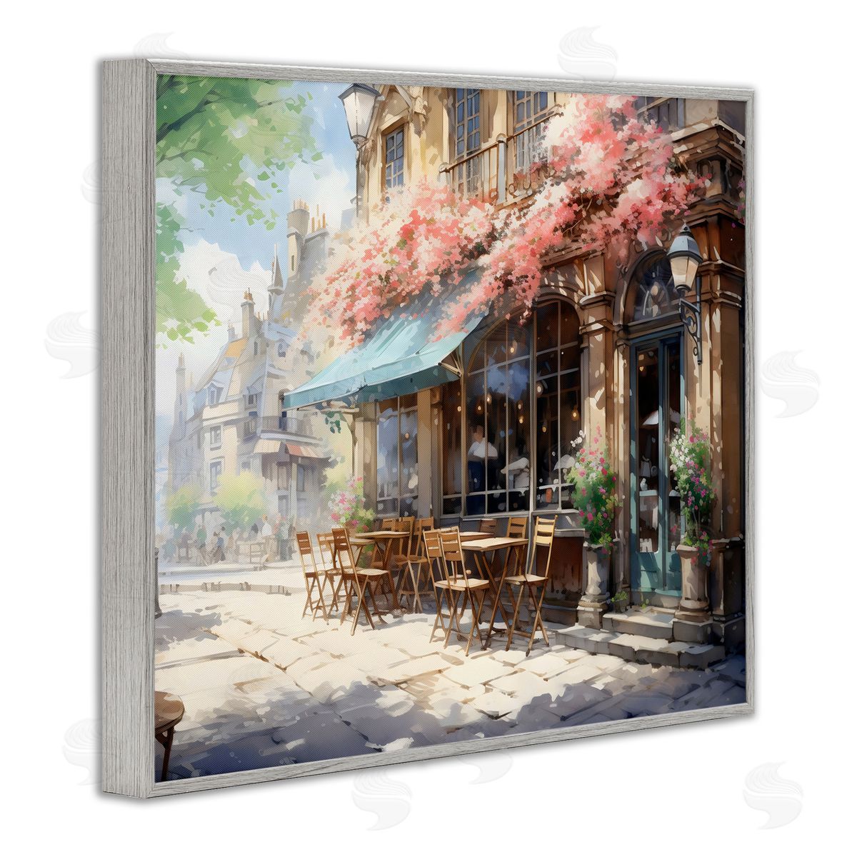 LSR Creative Studio Cherry Blossom Bistro Canvas Wall Art Print