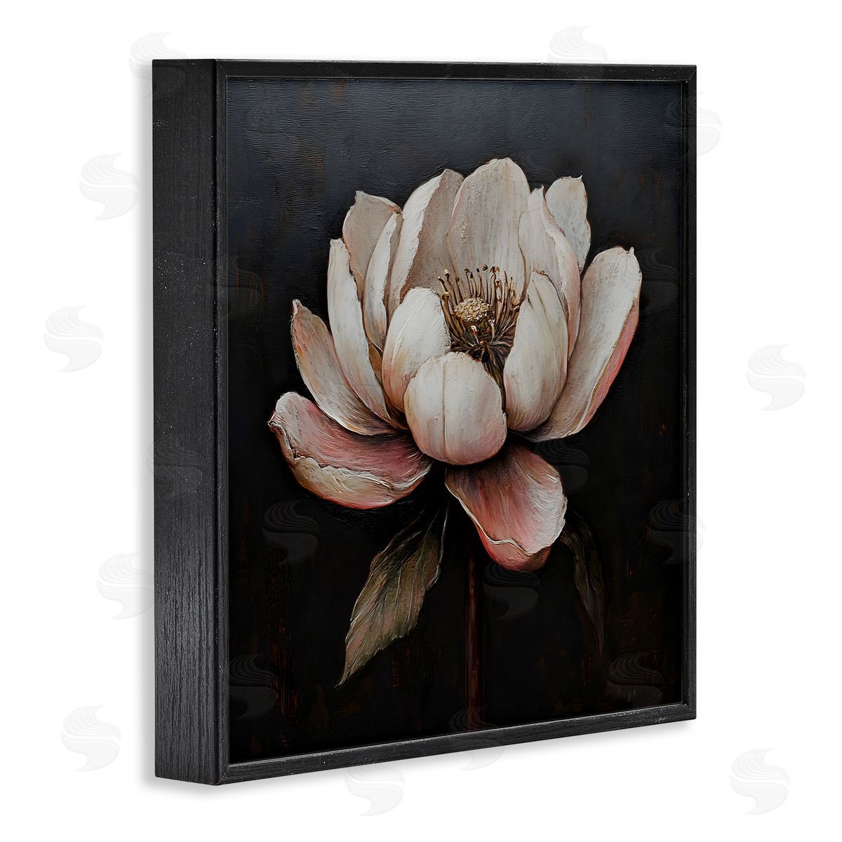 LSR Creative Studio Vintage Lotus Flower Canvas Wall Art Print