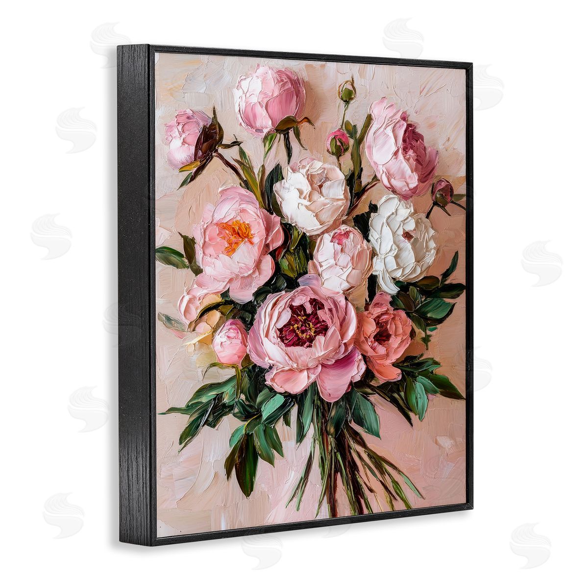 Petal Prints Design Romantic Peonies Bouquet Canvas Wall Art Print