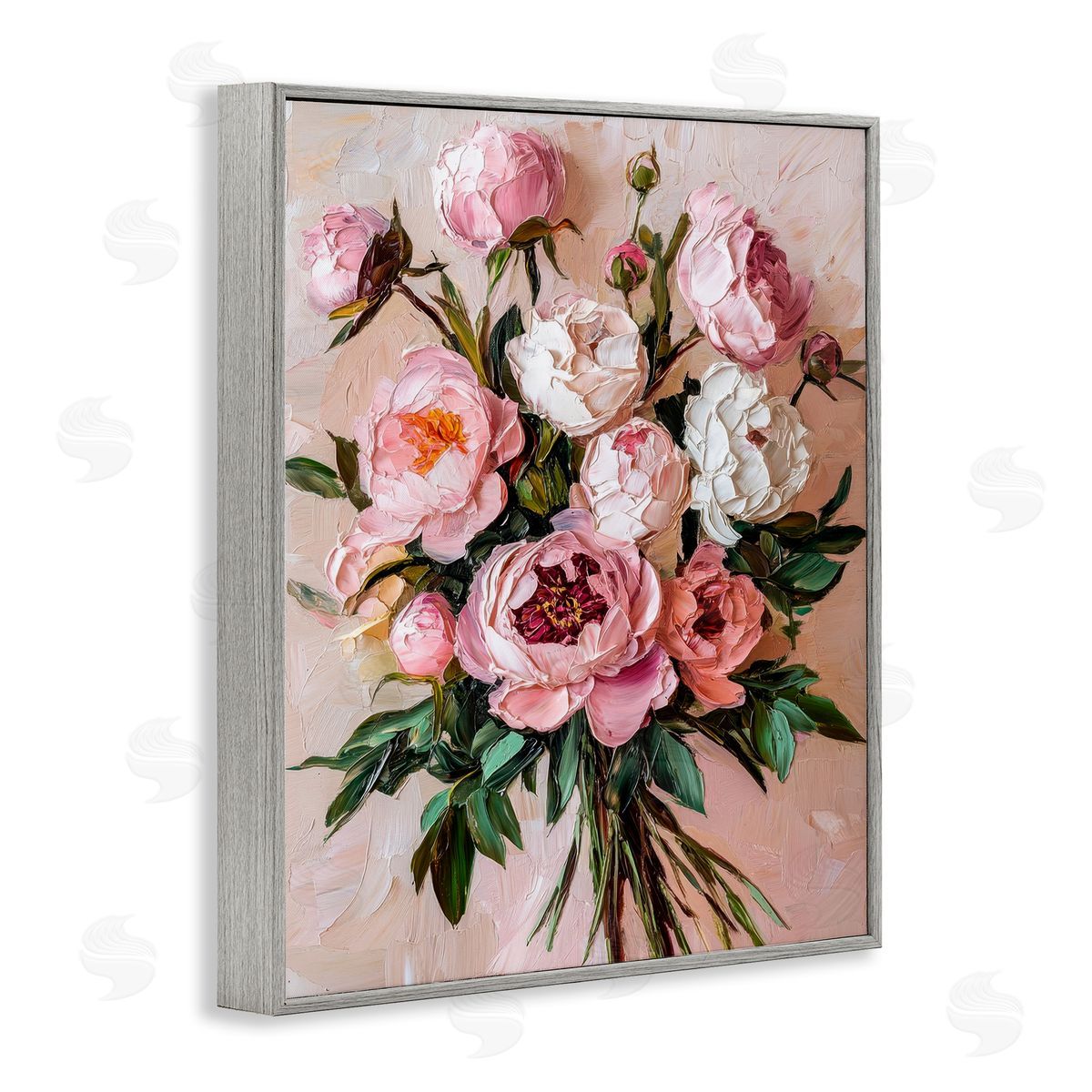Petal Prints Design Romantic Peonies Bouquet Canvas Wall Art Print