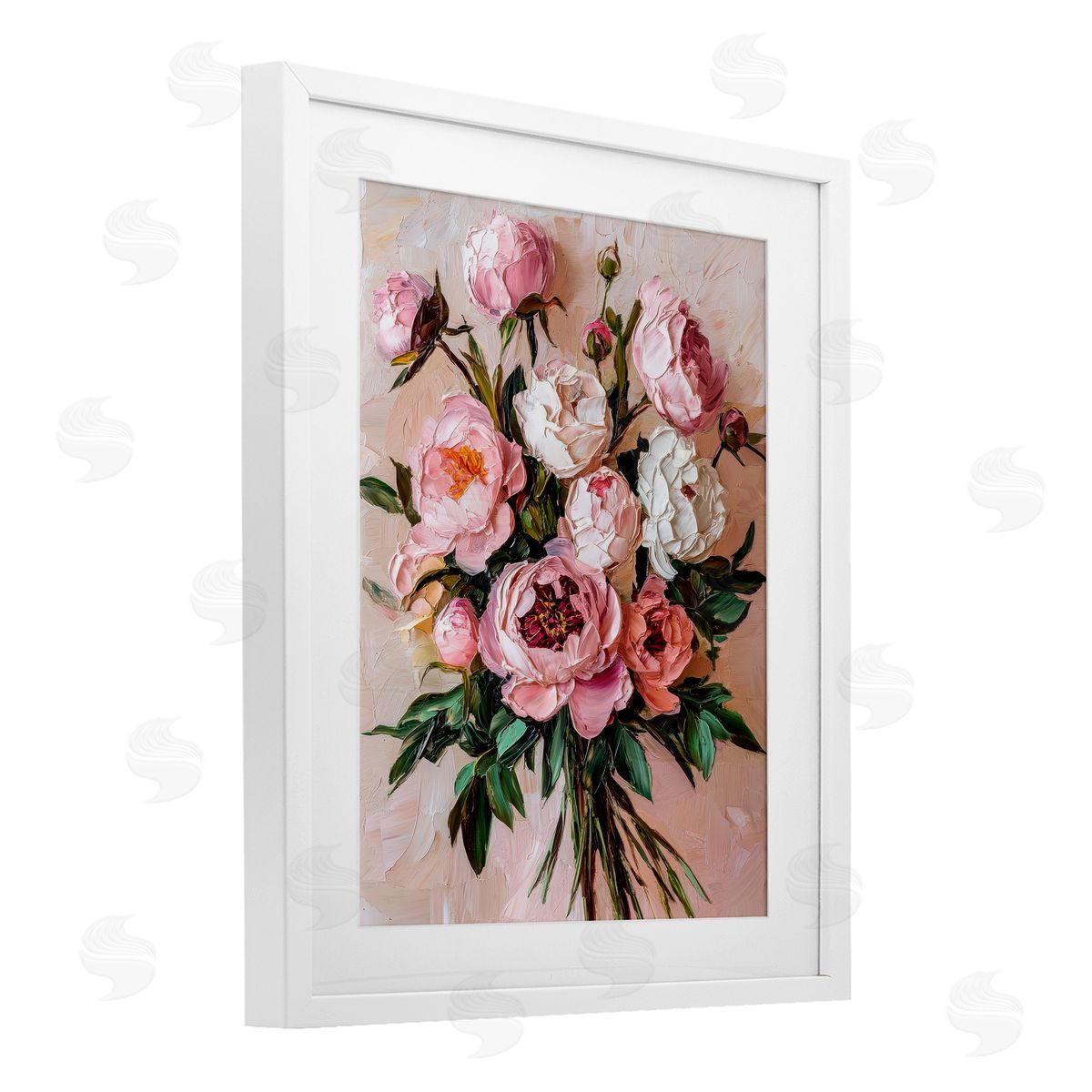 Petal Prints Design Romantic Peonies Bouquet Canvas Wall Art Print