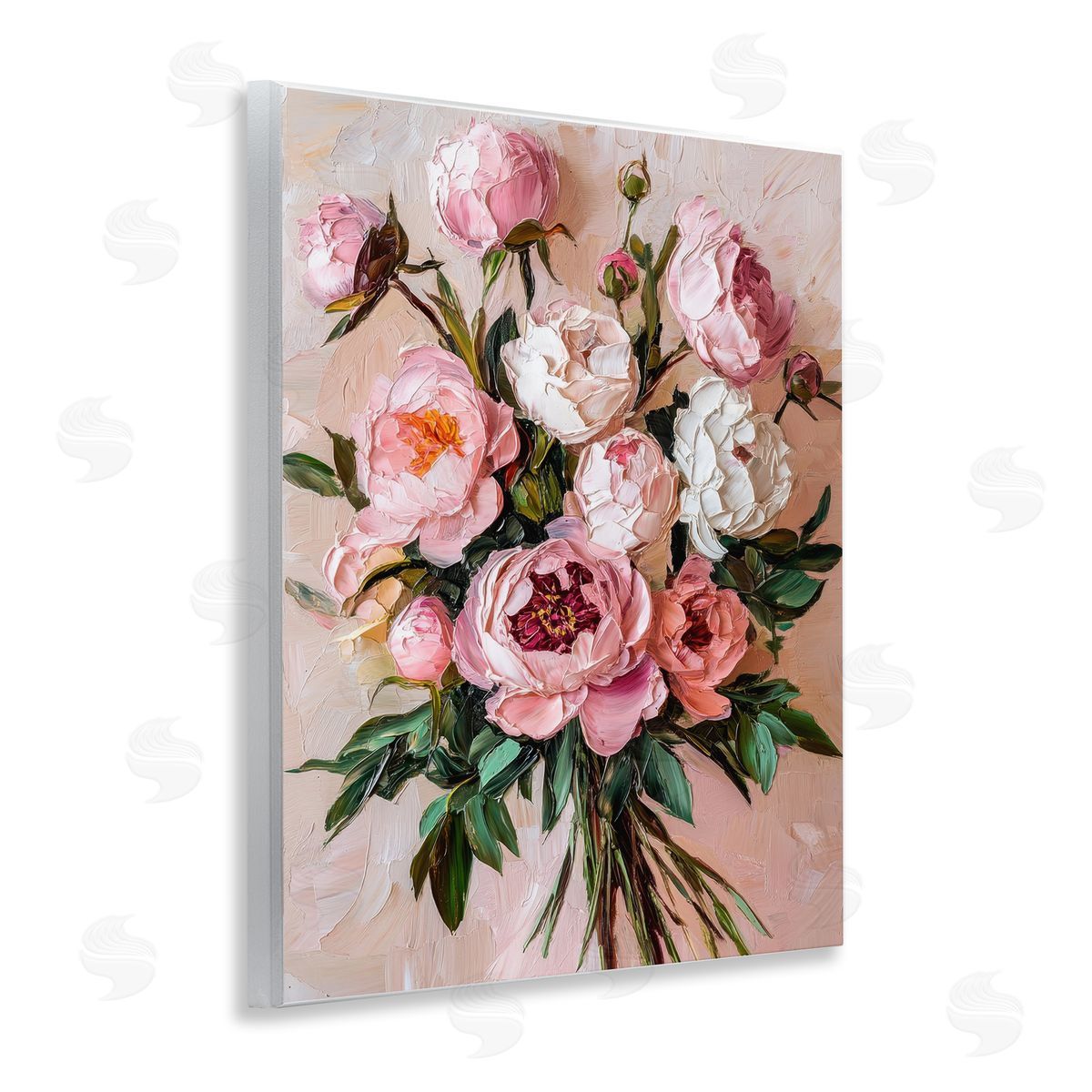 Petal Prints Design Romantic Peonies Bouquet Canvas Wall Art Print