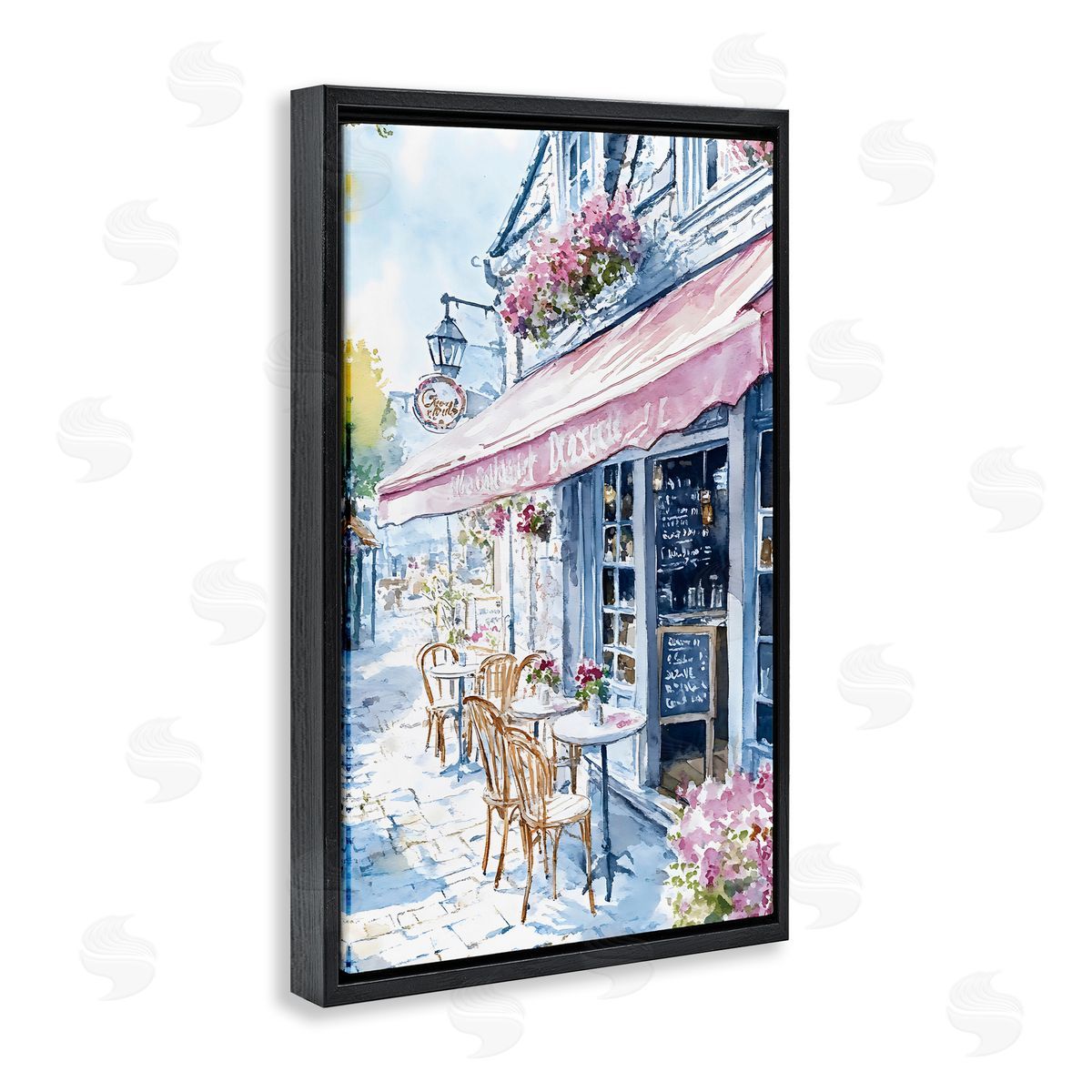 LSR Creative Studio Quaint Cafe in Pastel Canvas Wall Art Print