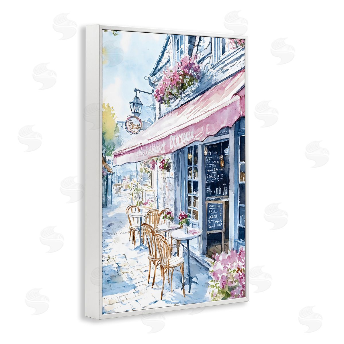 LSR Creative Studio Quaint Cafe in Pastel Canvas Wall Art Print