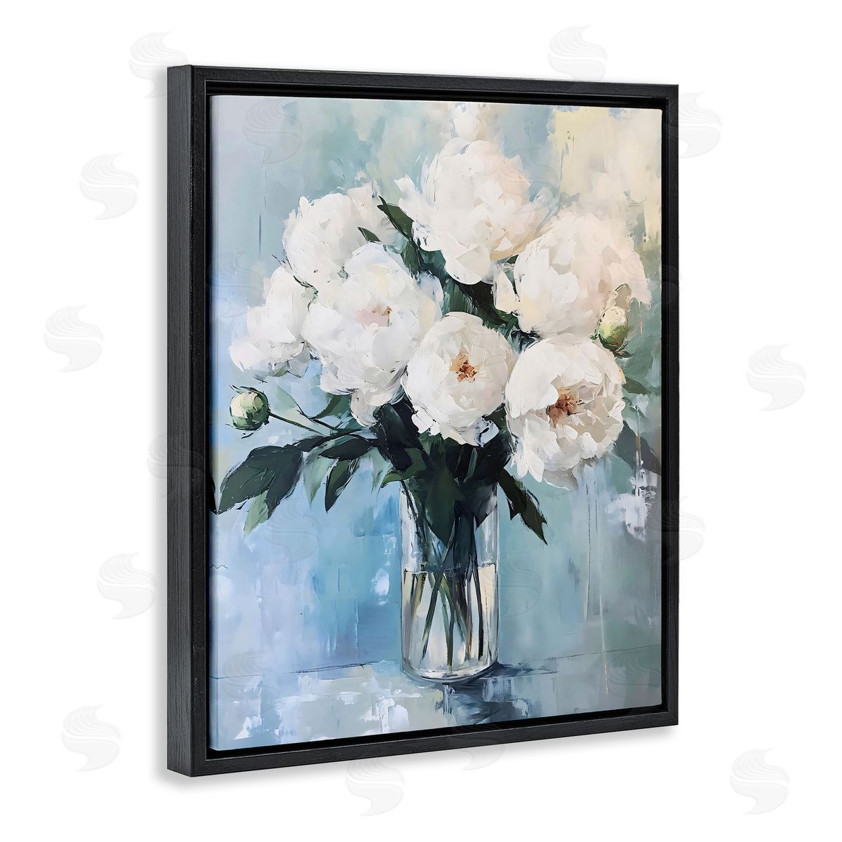 LSR Creative Studio Vase Of White Peonies Canvas Wall Art Print